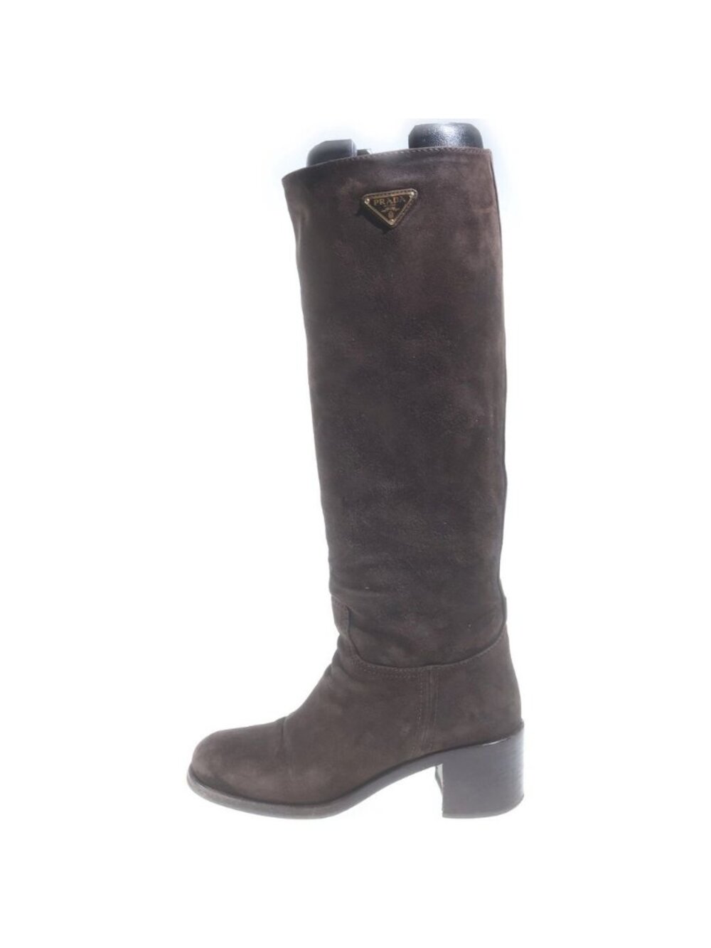 Prada Suede Short Boots Brown
